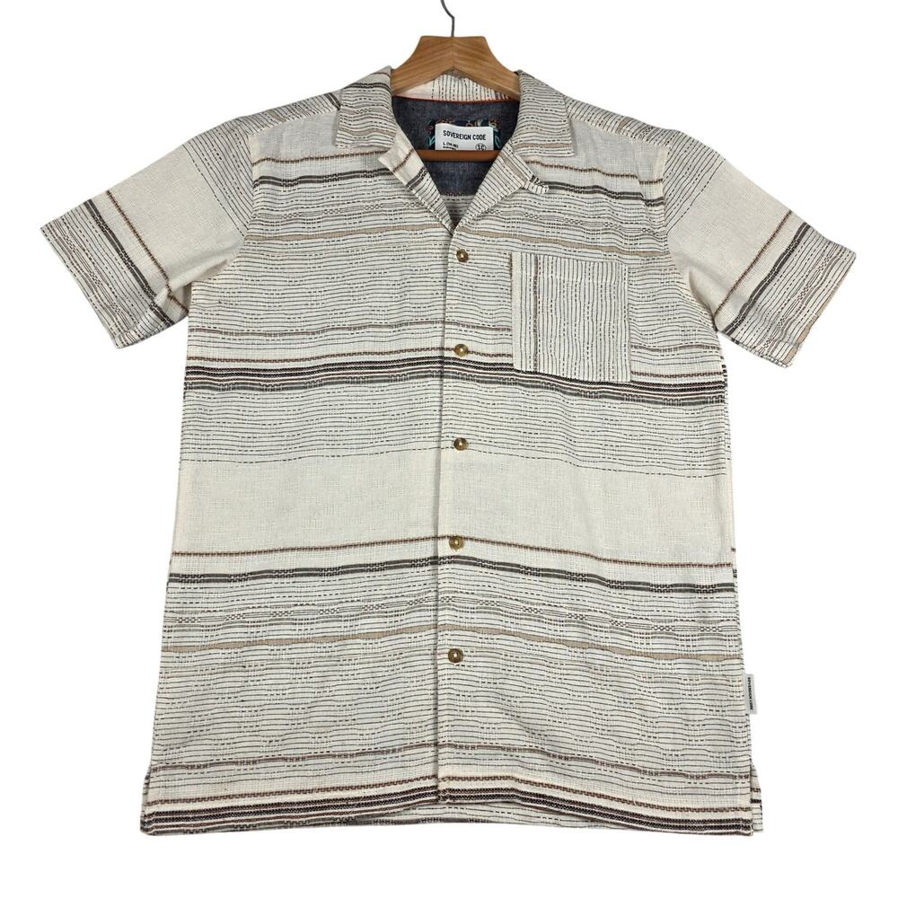 Sovereign Code Tour Short Sleeve Striped Textured Shirt